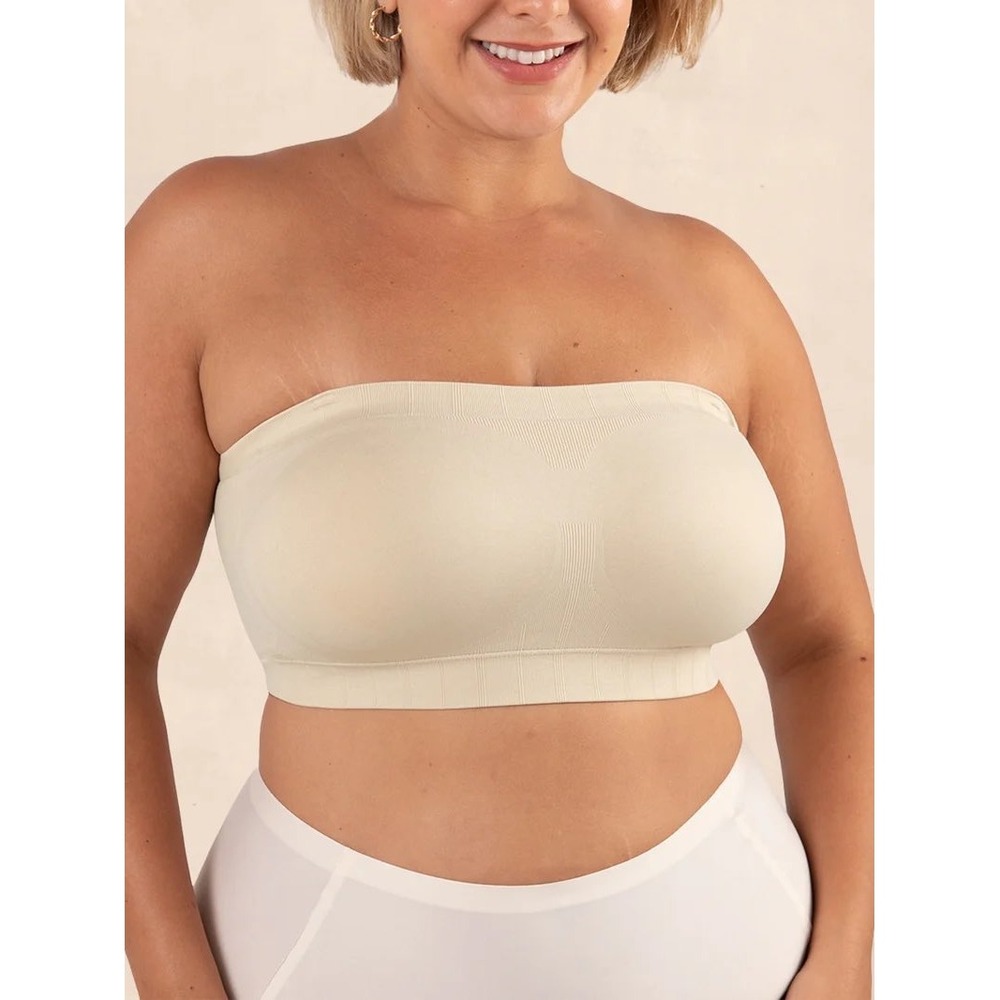 Truekind Convertible Strapless Bandeau Bra Chai XL New With Tags